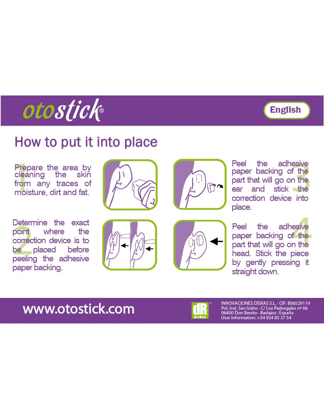 otostick - OtoTip: Once Otostick is placed, apply gentle pressure